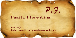 Panitz Florentina névjegykártya
